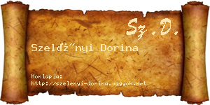 Szelényi Dorina névjegykártya