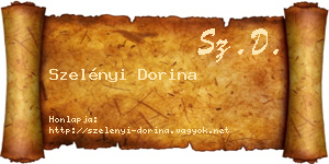 Szelényi Dorina névjegykártya